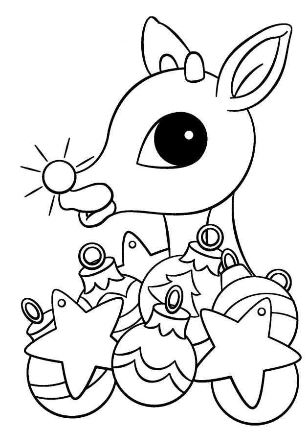 Christmas Coloring Reindeer