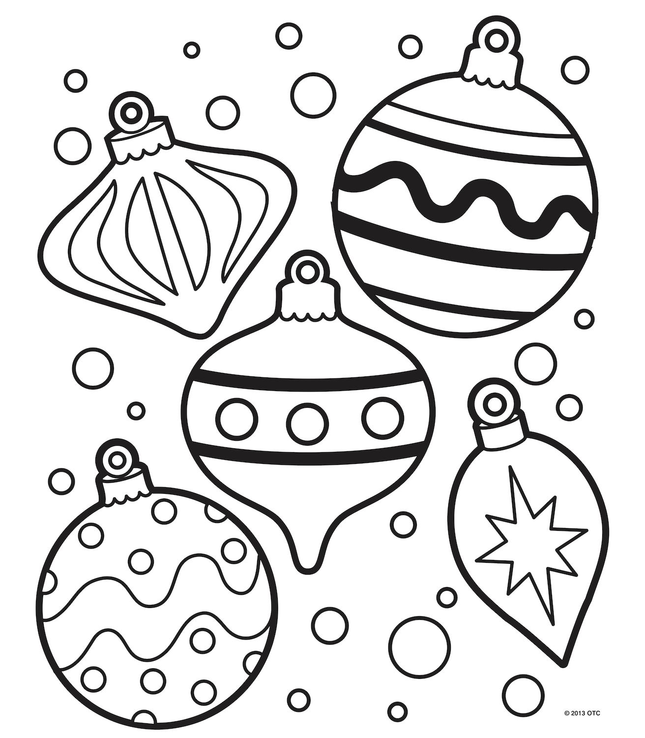 Christmas Coloring Sheets 3D