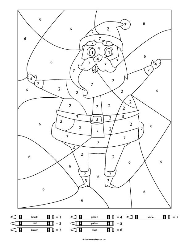 Christmas Coloring With Numbers