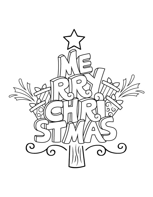 Christmas Quotes Coloring Pages