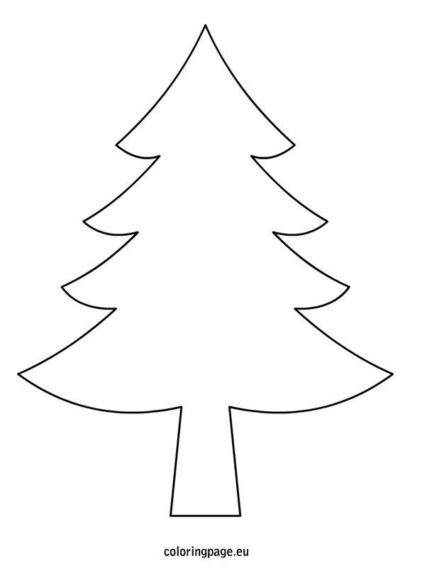 Christmas Tree Coloring Page Easy