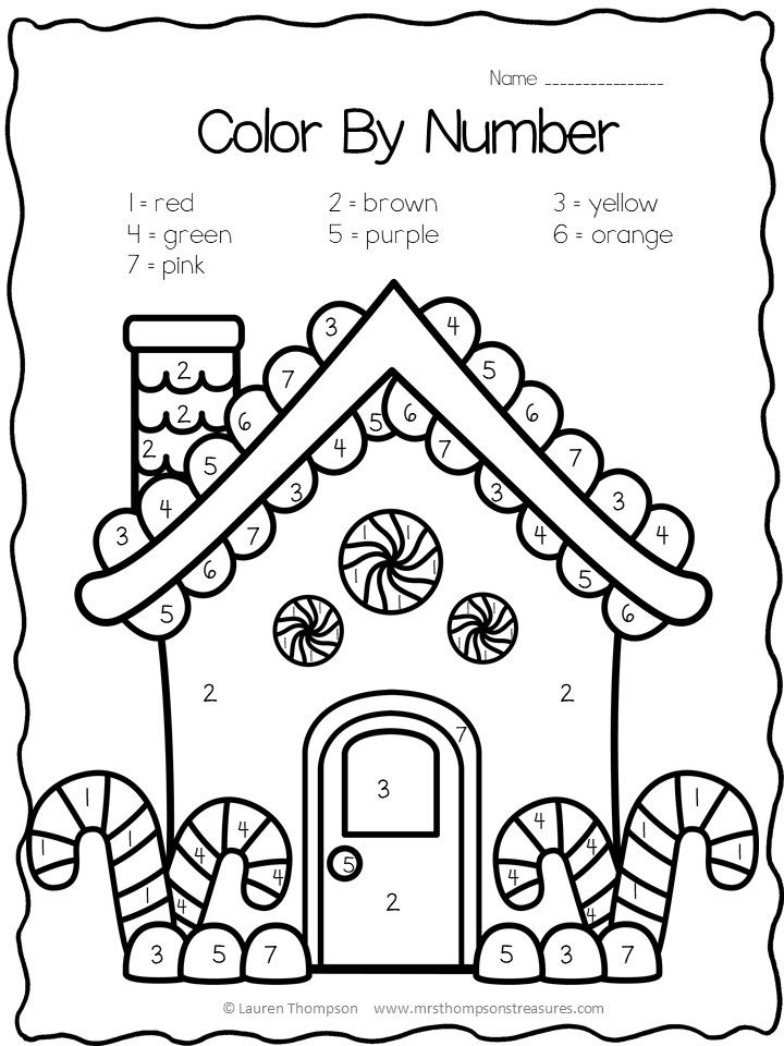 Coloring By Numbers For Kids Christmas