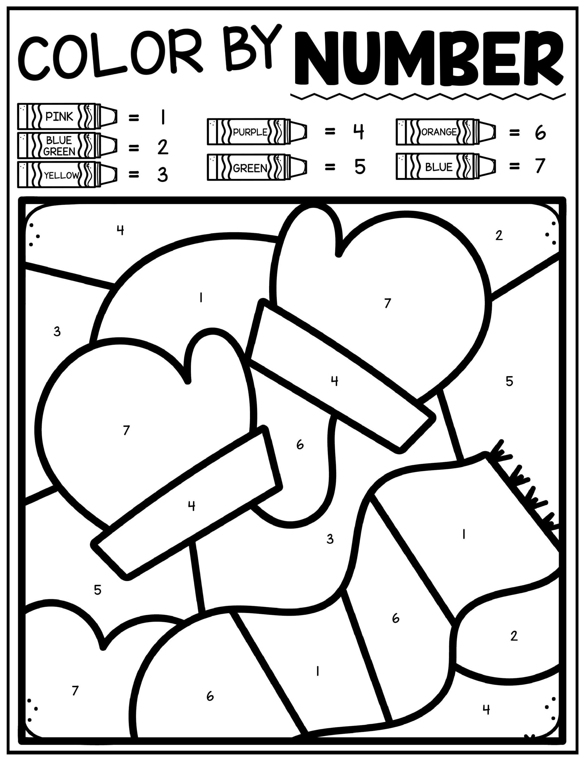 Coloring By Numbers Winter