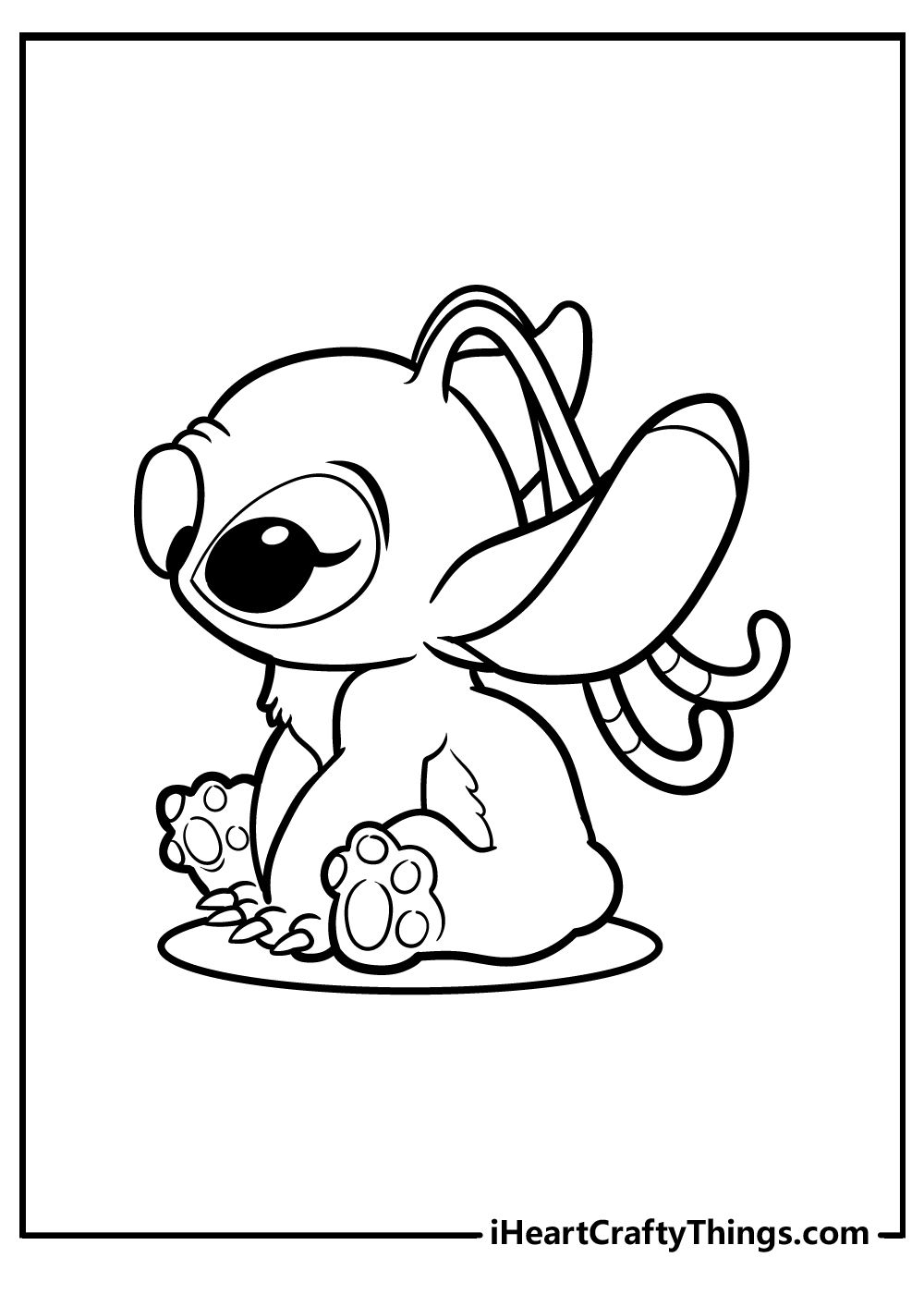 Coloring Pages Stitch Angel