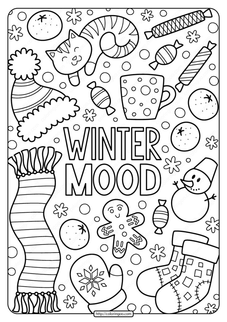 Coloring Pages Winter Hard