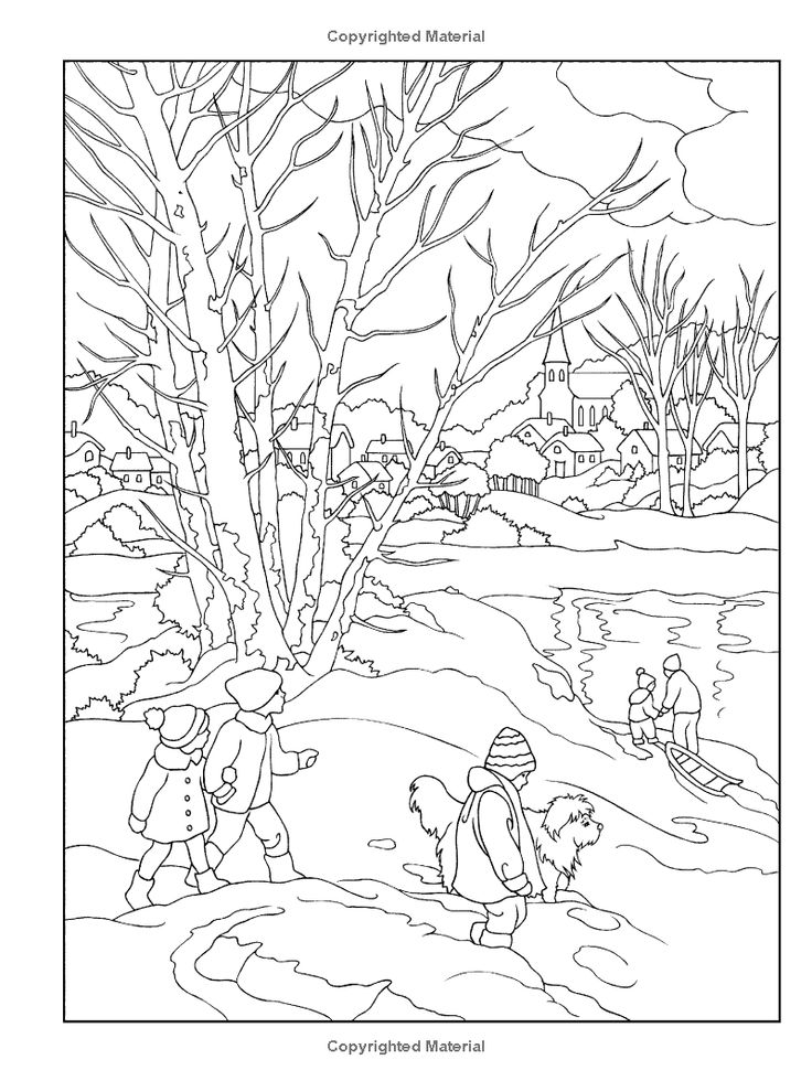 Creative Haven Winter Scenes Coloring Book