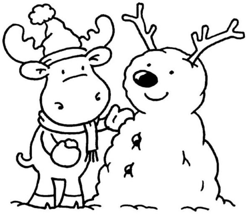 Cute Easy Winter Coloring Pages