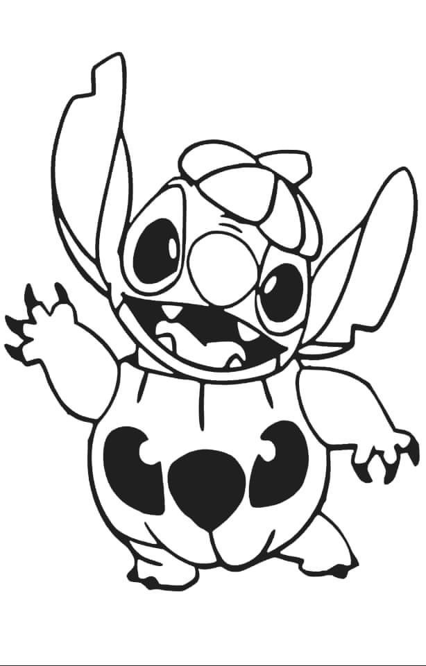 Disney Stitch Halloween Coloring Pages