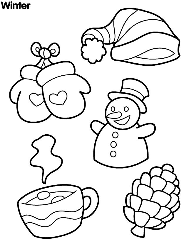 Easy Winter Coloring Page