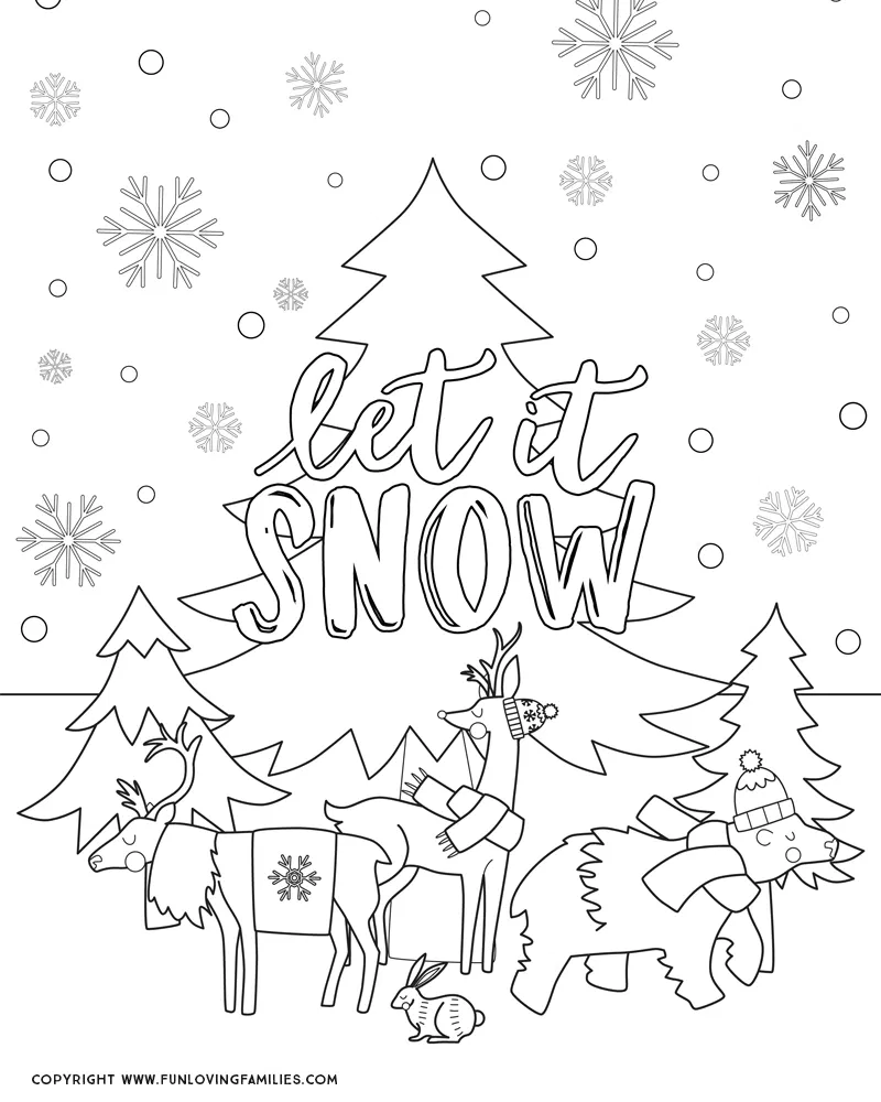 First Day Of Winter Coloring Page