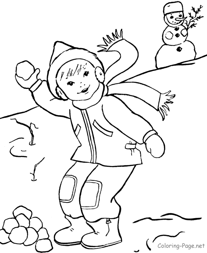 Fun Winter Coloring Pages For Kids