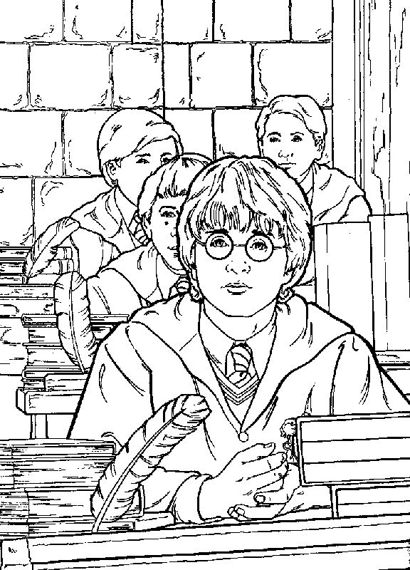 Harry Potter Coloring Pages Christmas