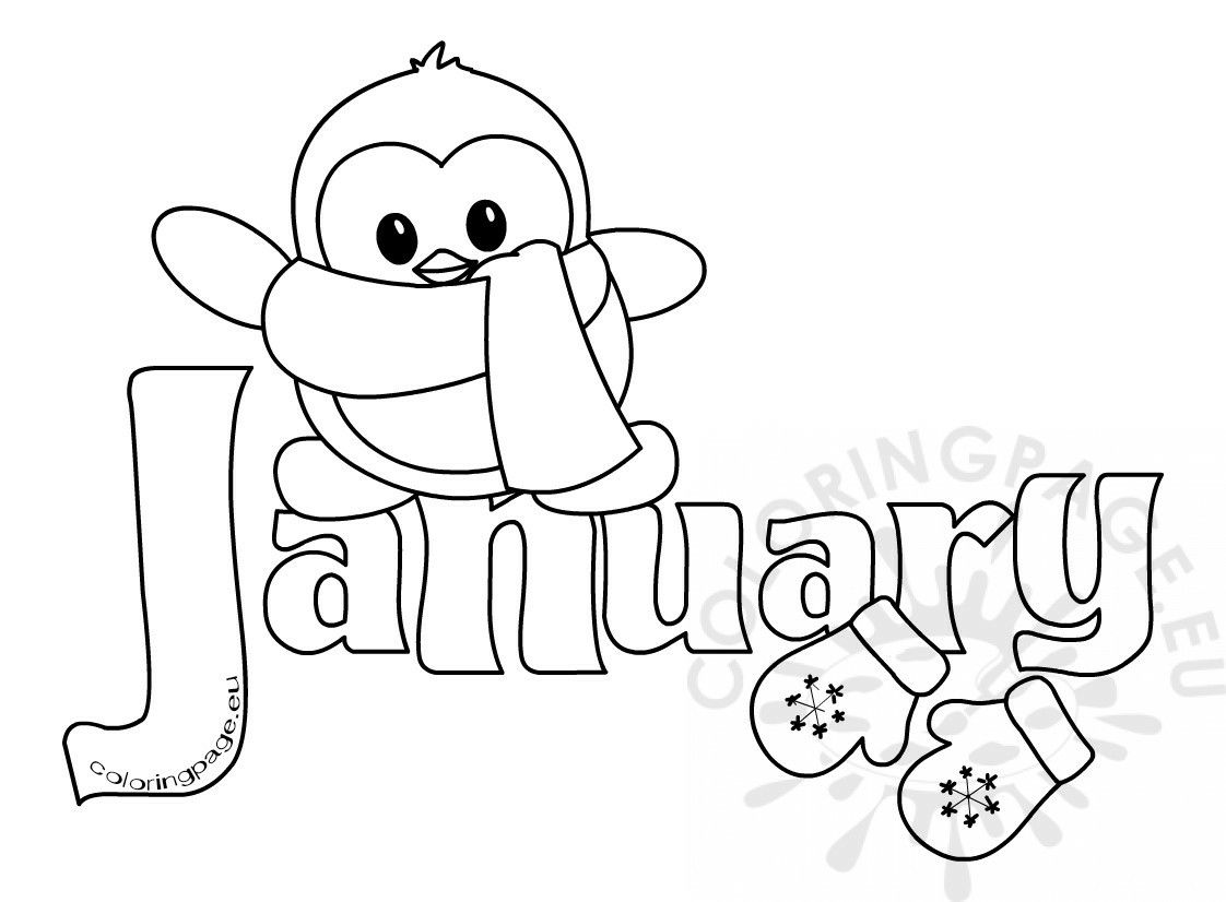 January Winter Coloring Pages