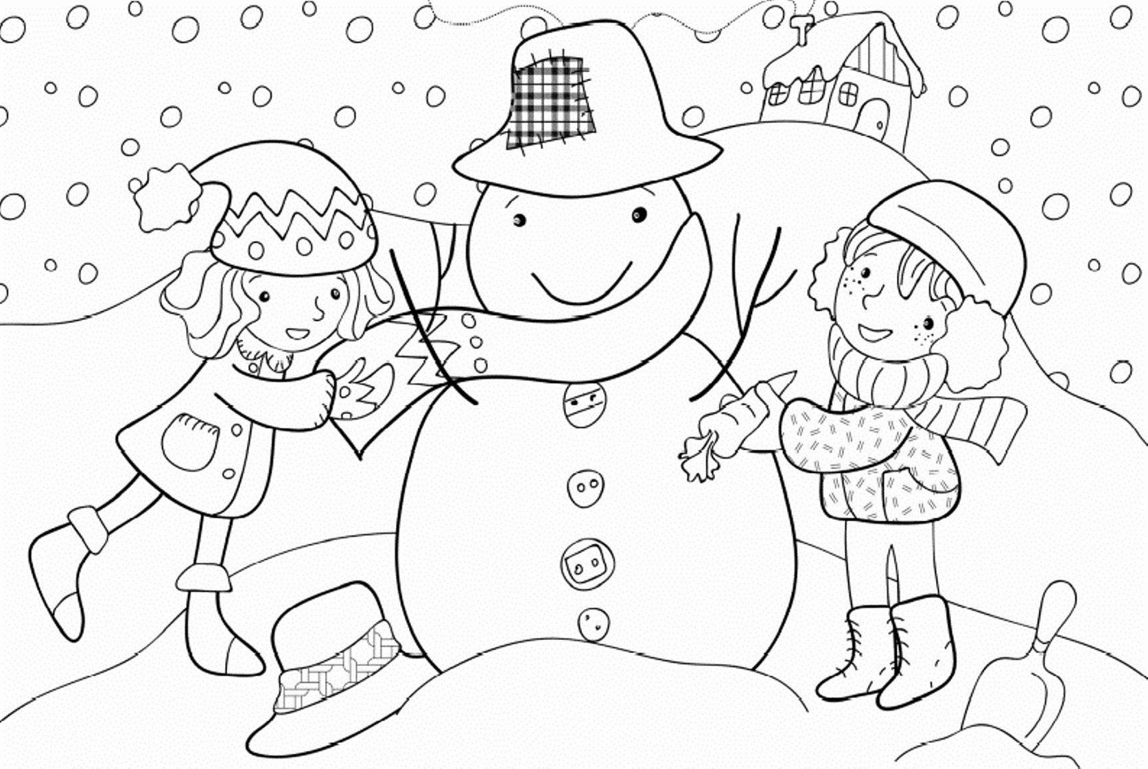 Kindergarten Winter Coloring Pages