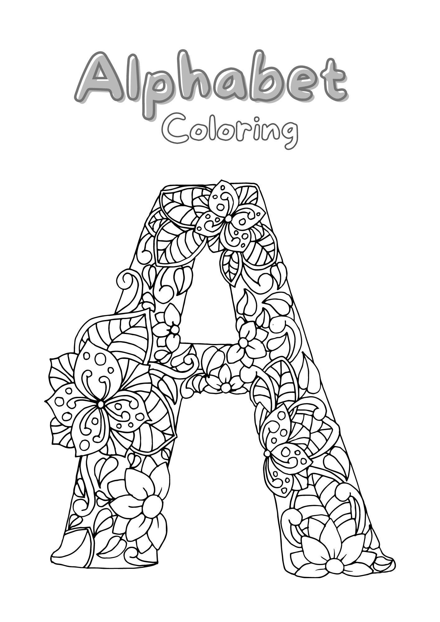 Letters Coloring Page Canva