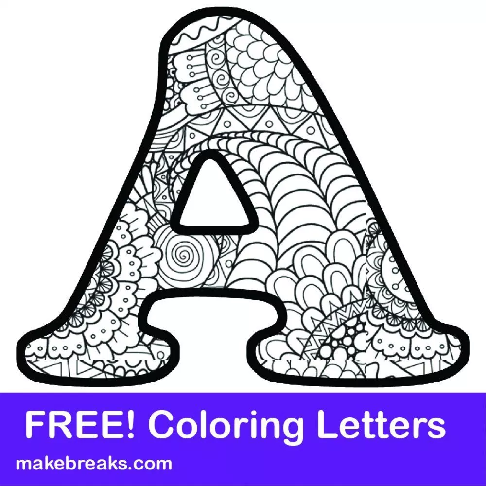 Letters Coloring Page Drawing