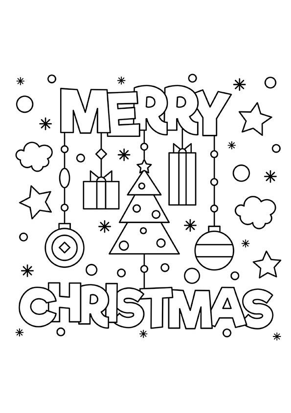 Merry Christmas Coloring Pages For Adults