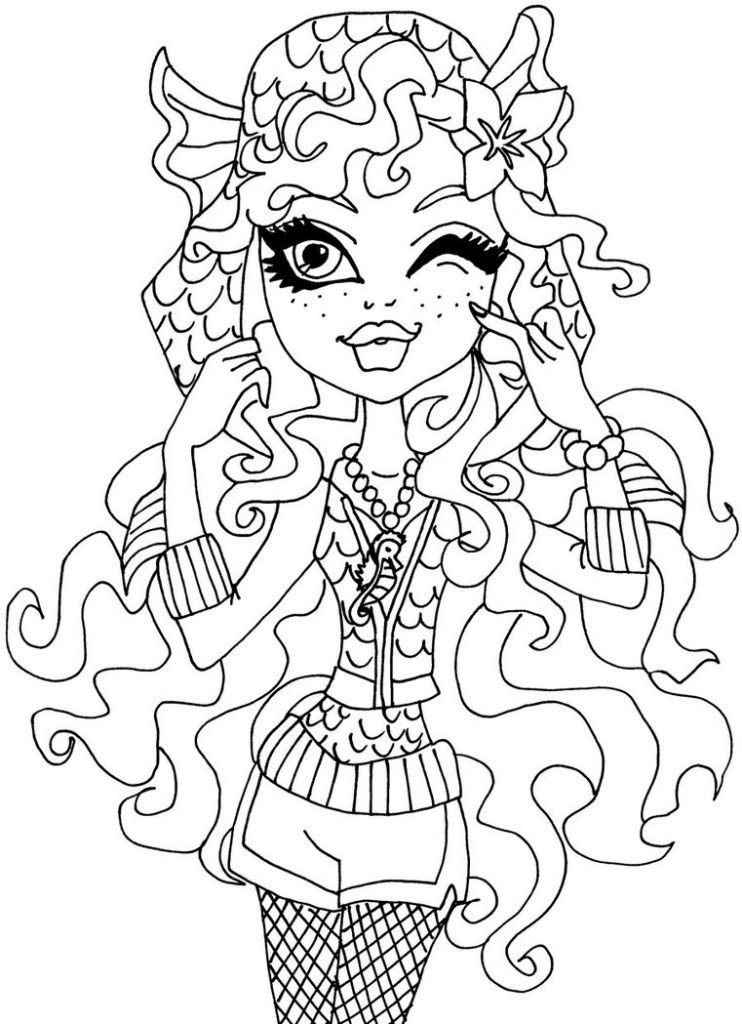 Monster High Christmas Coloring Page