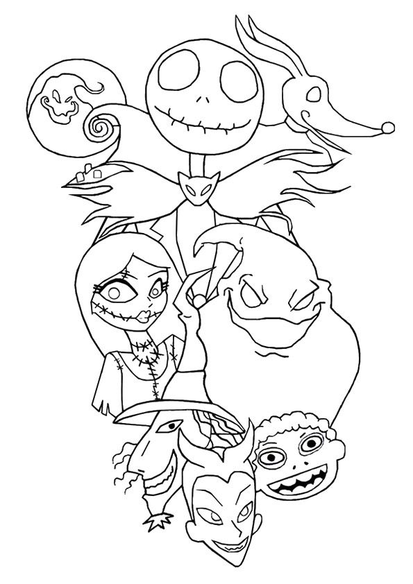 Nightmare Before Christmas Zero Coloring Page