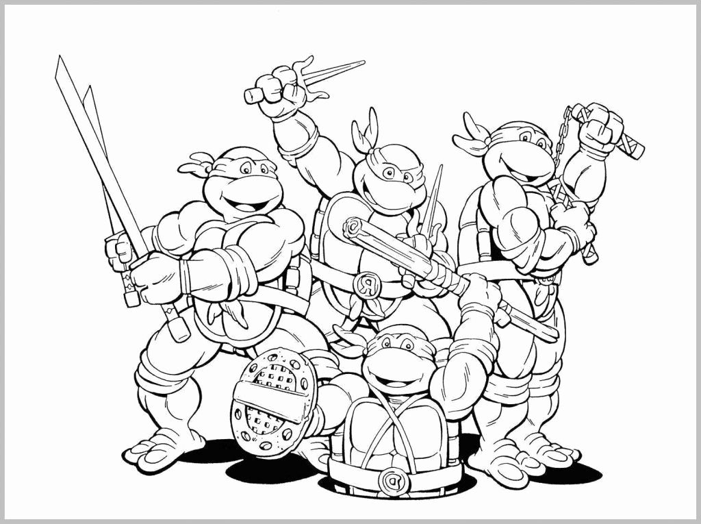 Ninja Turtles Christmas Coloring Pages