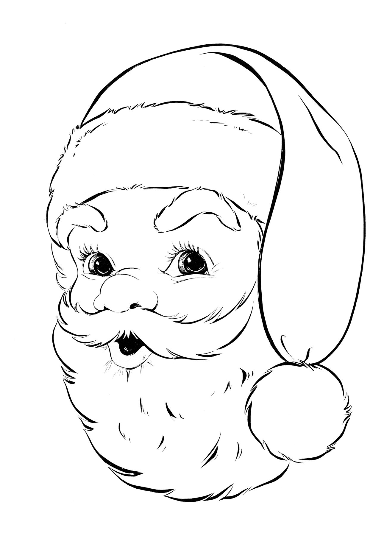 Retro Christmas Coloring Pages