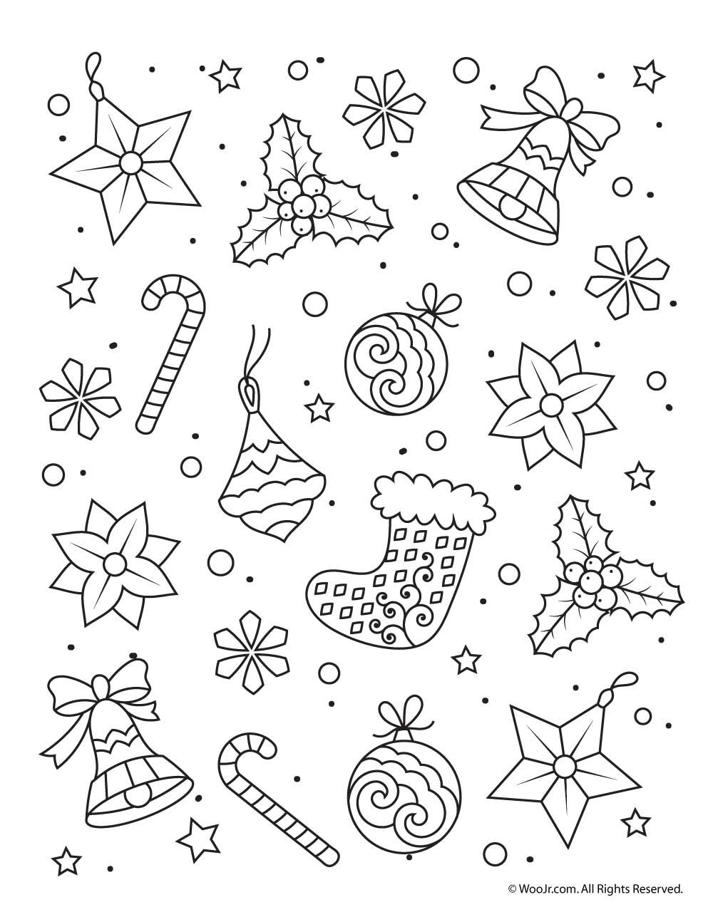 Simple Christmas Coloring For Kids