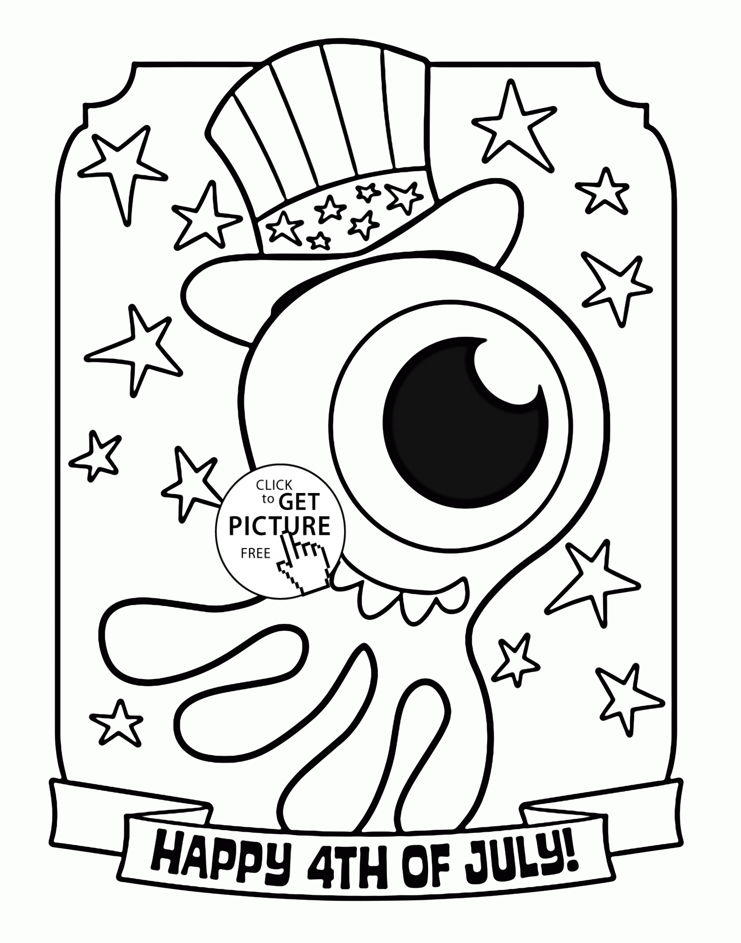 Stitch 4Th Of July Coloring Pages