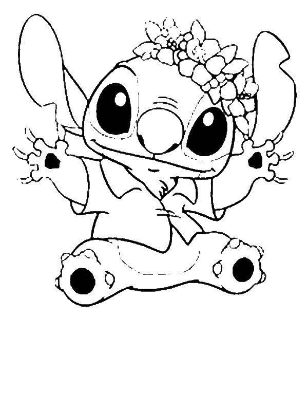 Stitch And Hello Kitty Coloring Pages