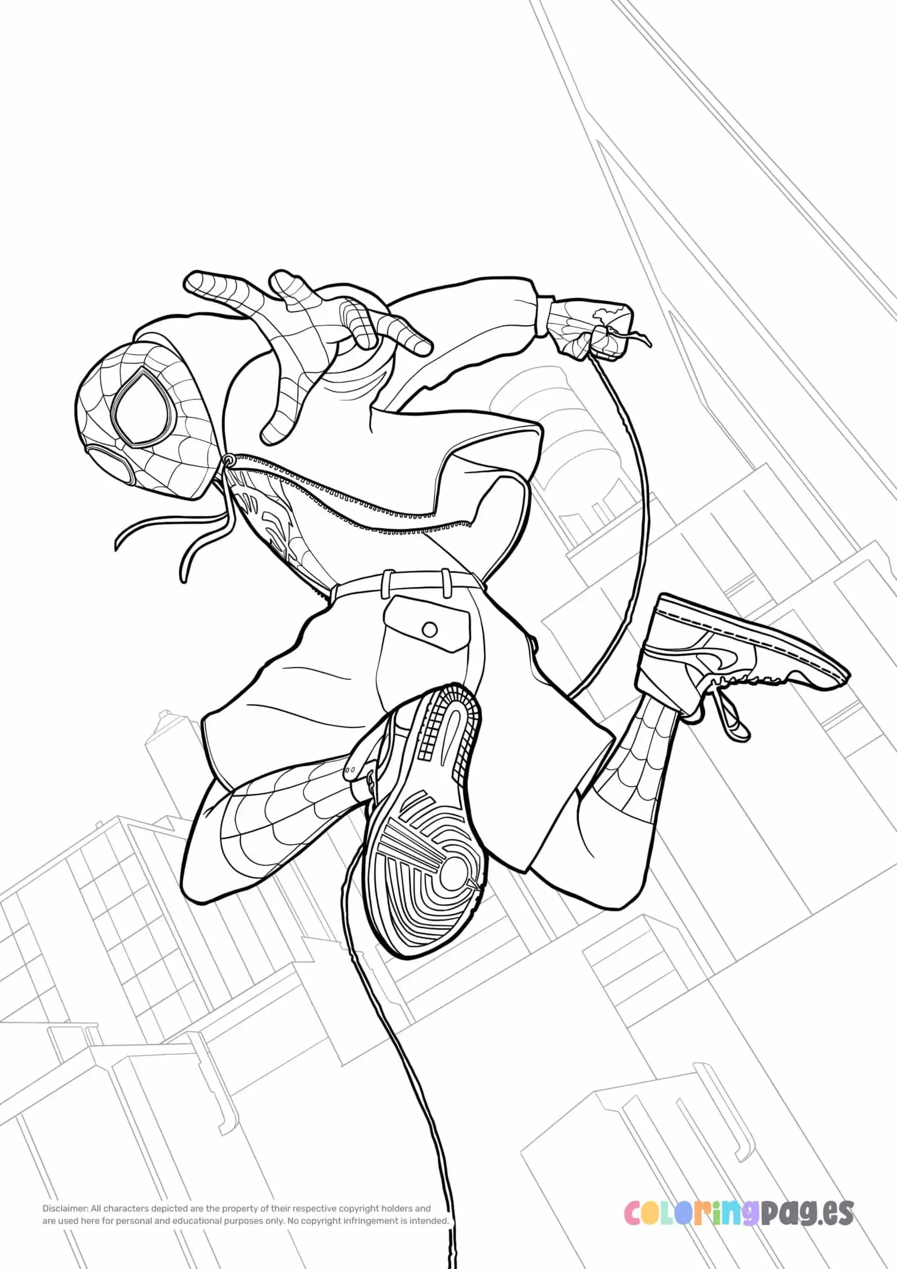 Stitch And Spiderman Coloring Page