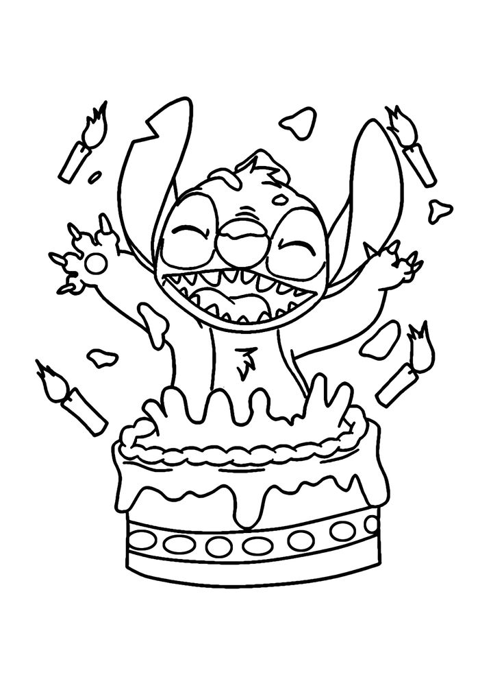 Stitch Coloring Pages Cute