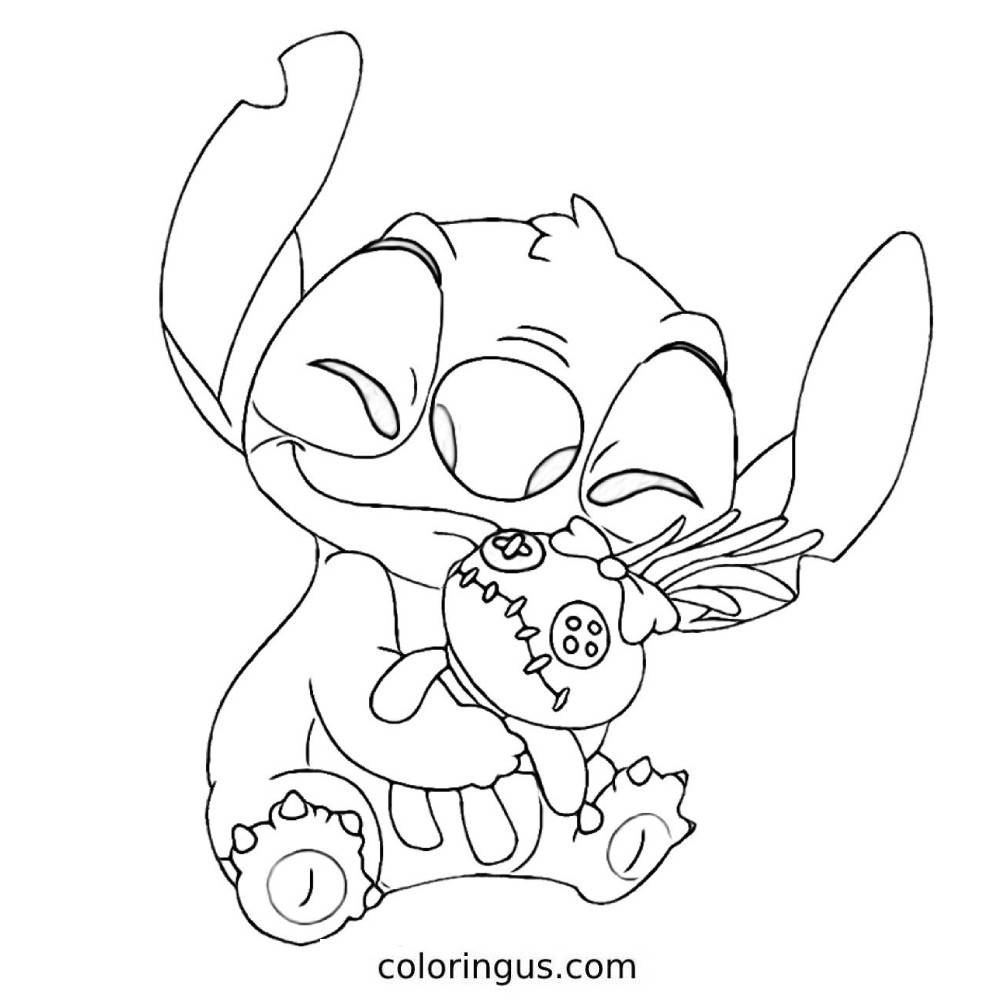 Stitch Coloring Pages Free