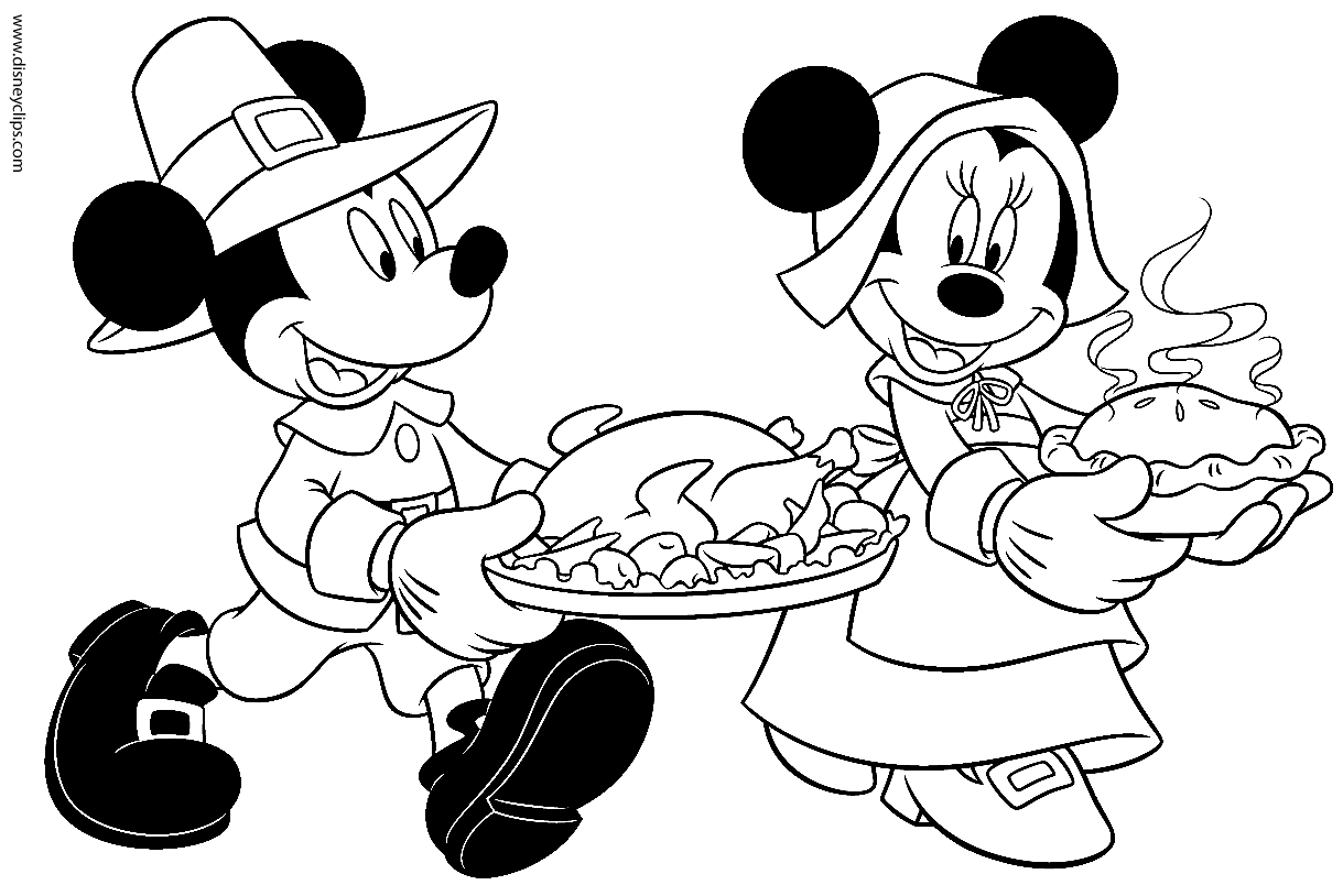 Stitch Coloring Pages Thanksgiving