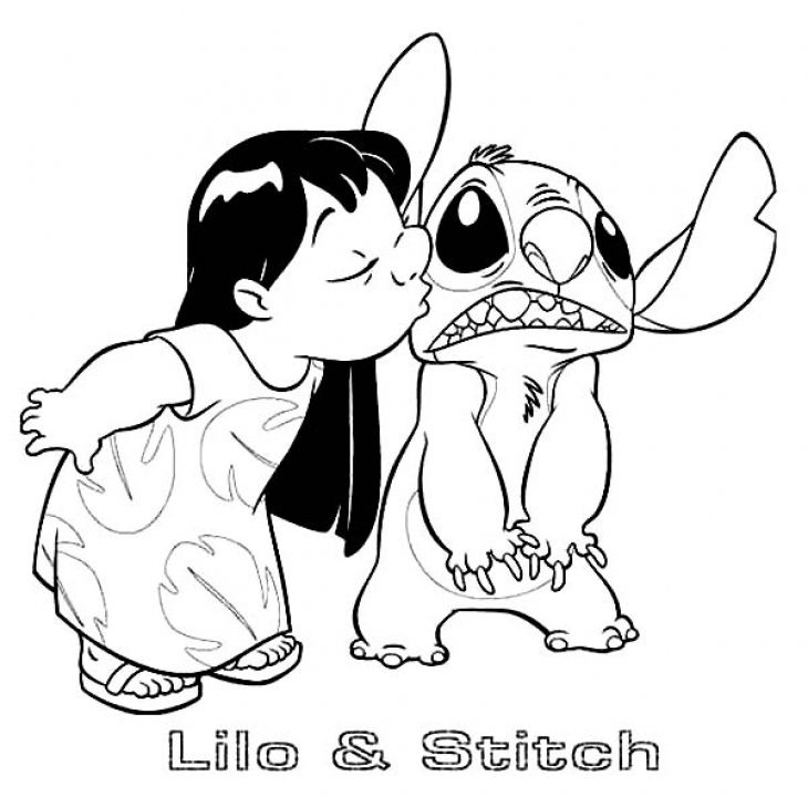 Stitch Coloring Pages Valentines