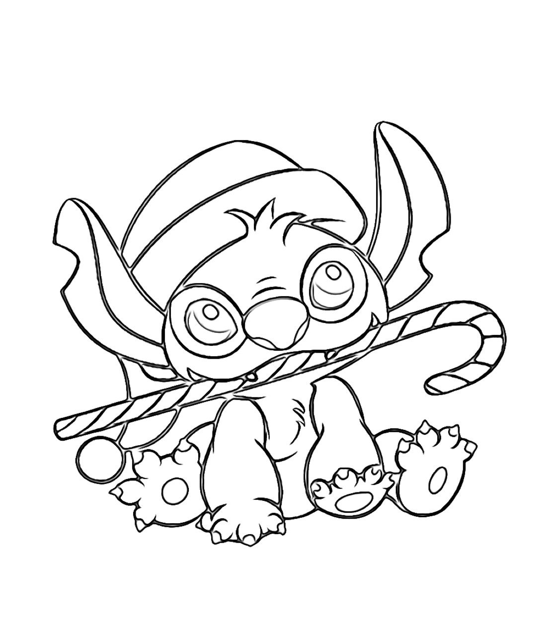 Stitch Coloring Sheet Christmas