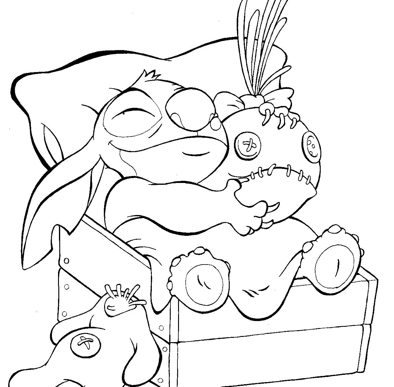 Stitch Coloring Sheet Cute