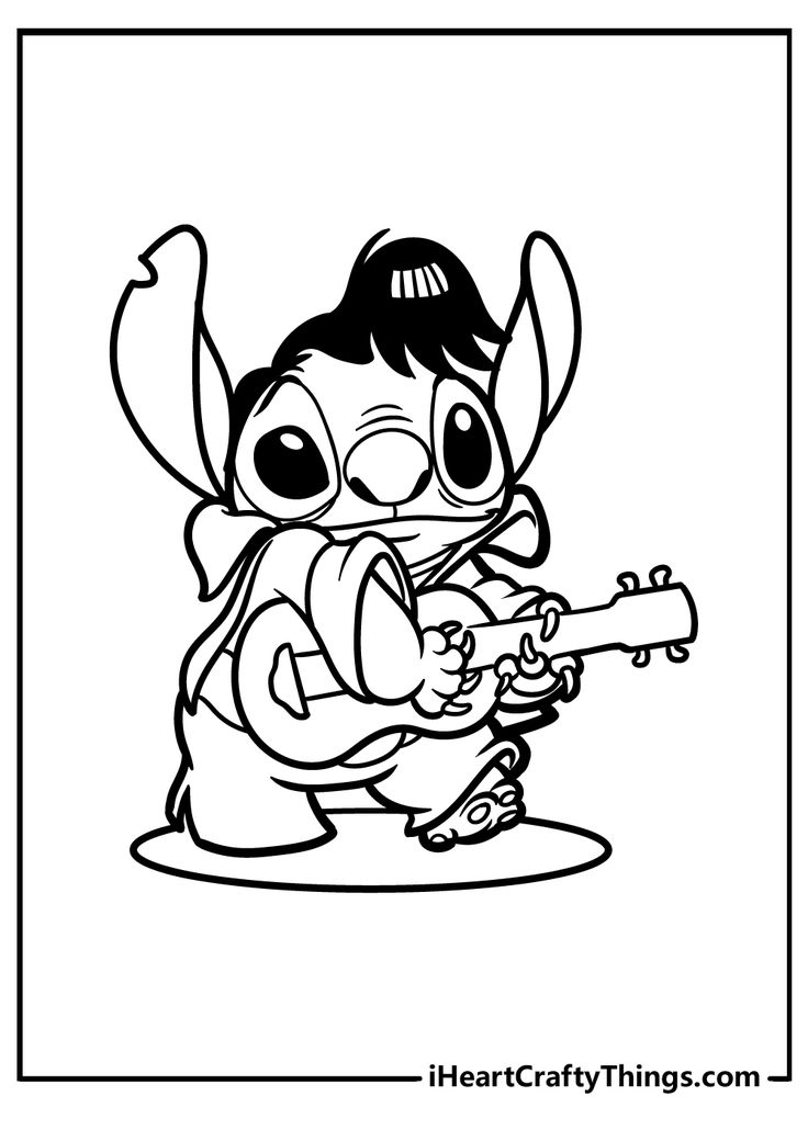 Stitch Coloring Sheets For Kids