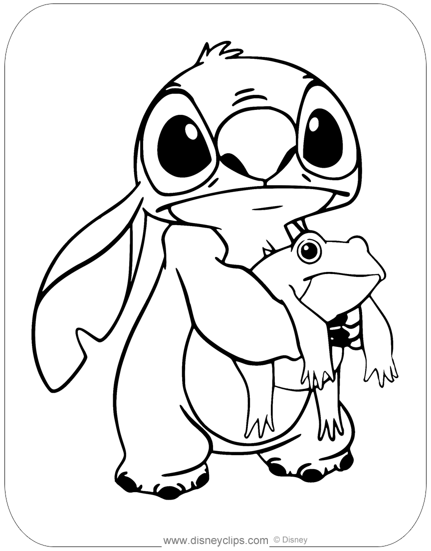 Stitch Dressed Up Coloring Pages