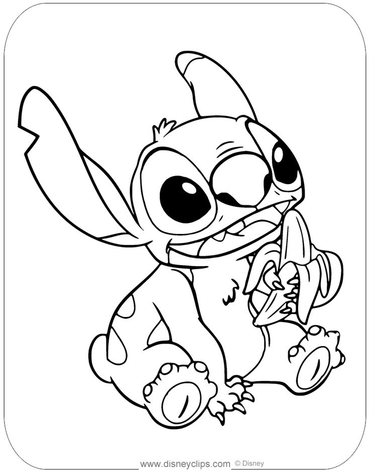 Stitch Ice Cream Coloring Page