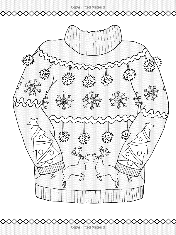 Ugly Christmas Sweaters Coloring Page