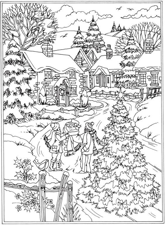 Winter Coloring Book Kids