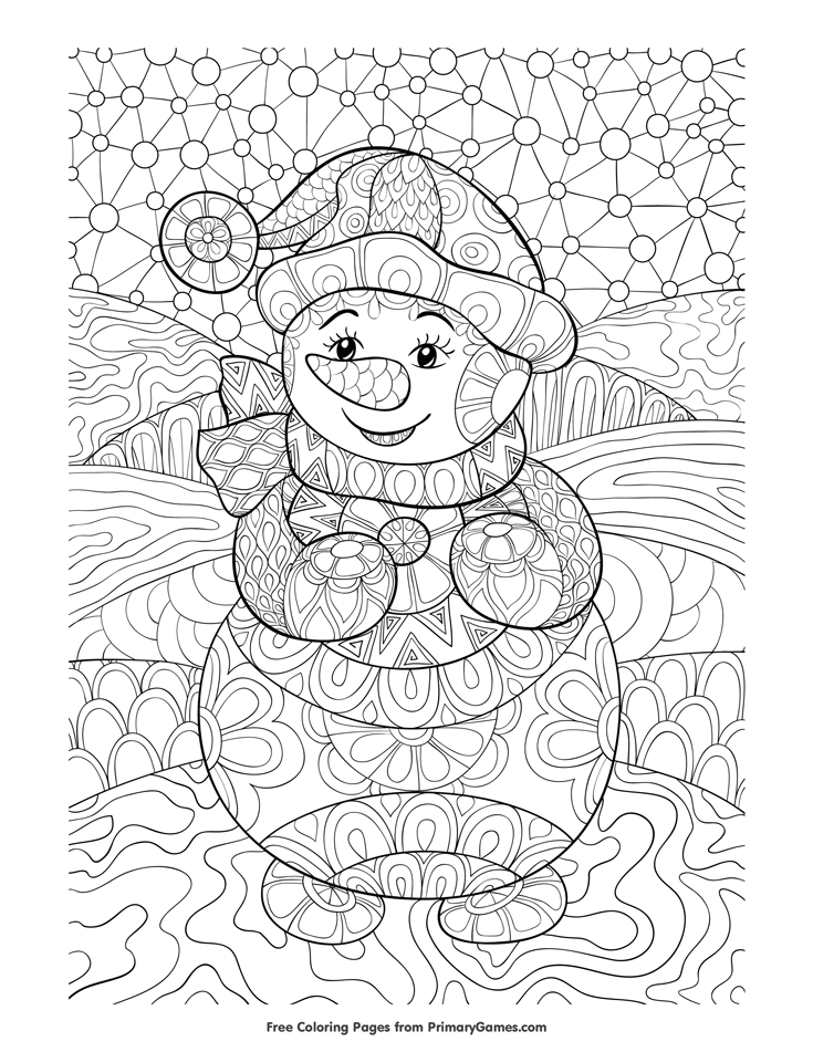 Winter Coloring Pages Adult