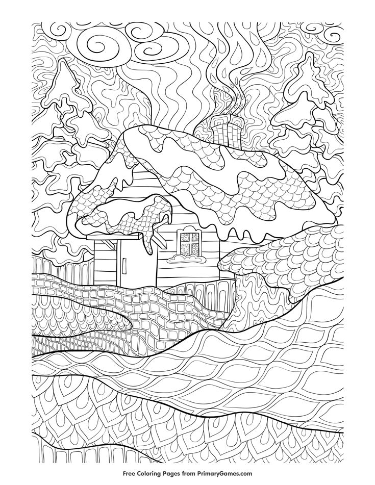 Winter Coloring Pages Aesthetic