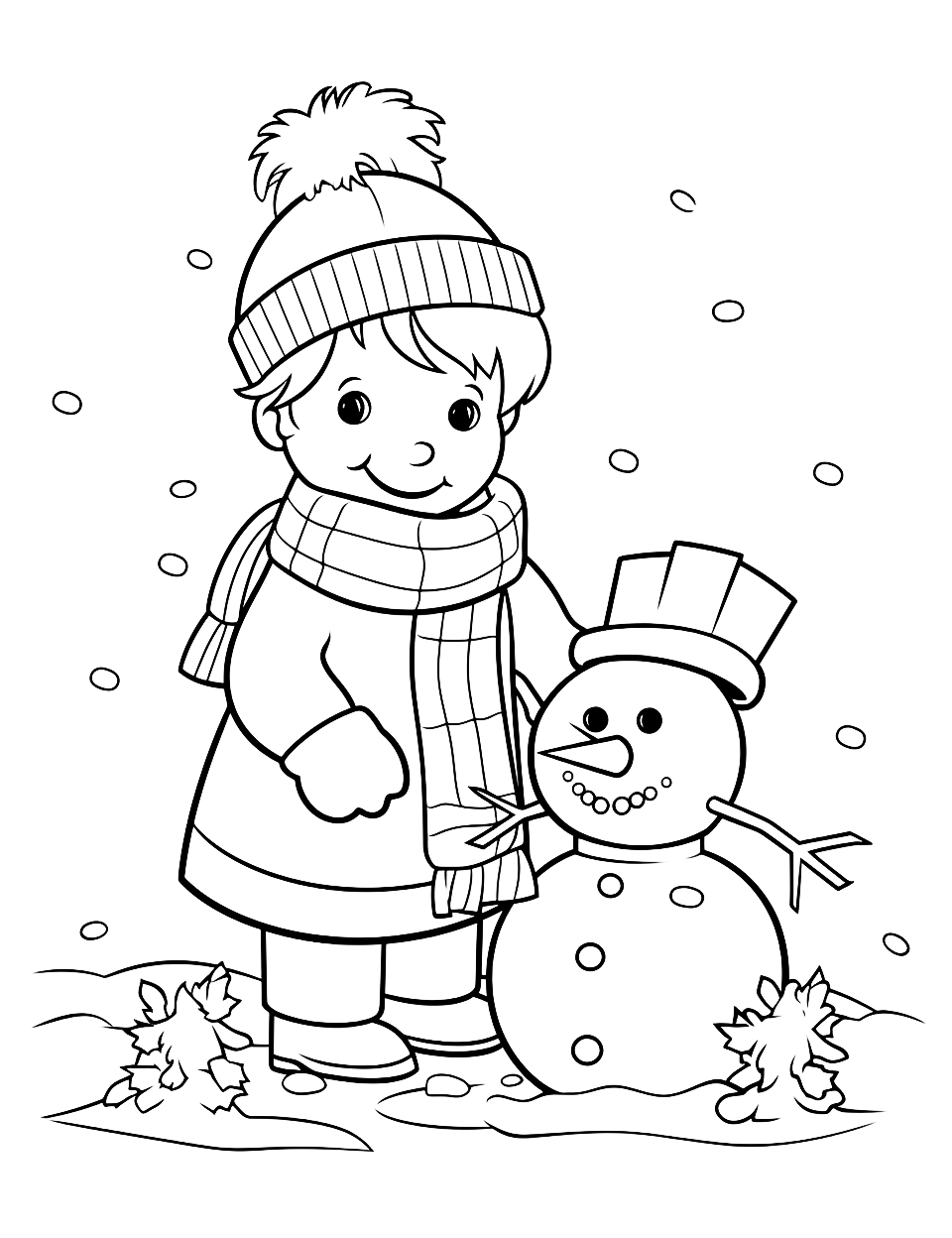 Winter Coloring Pages Easy