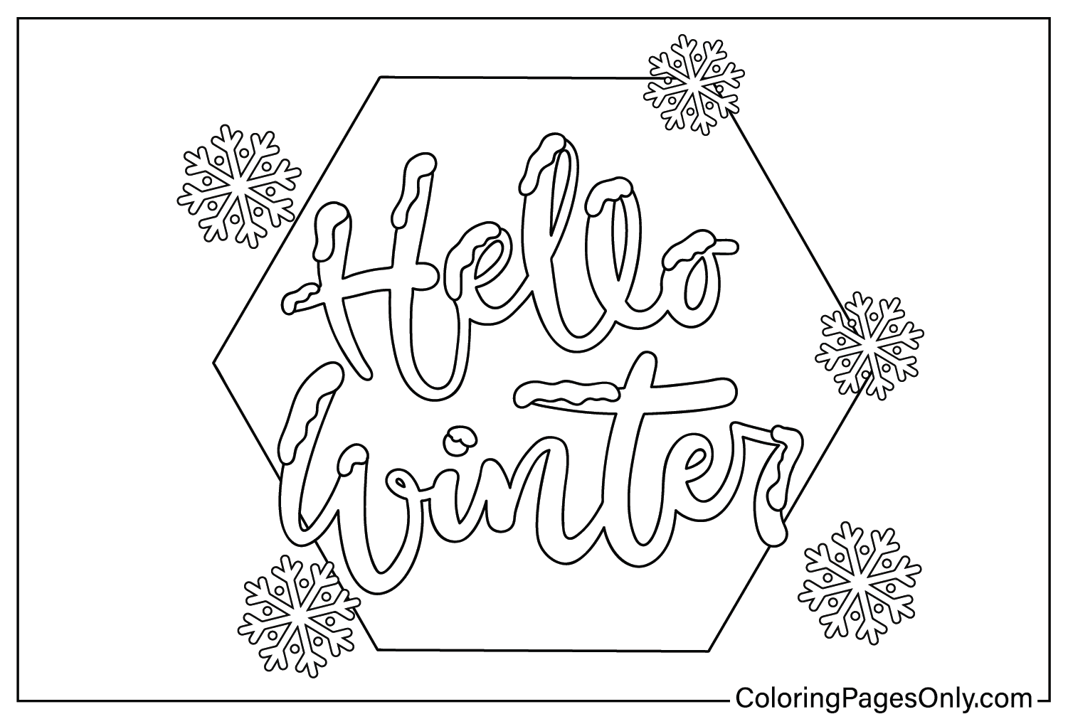 Winter Coloring Pages Nature