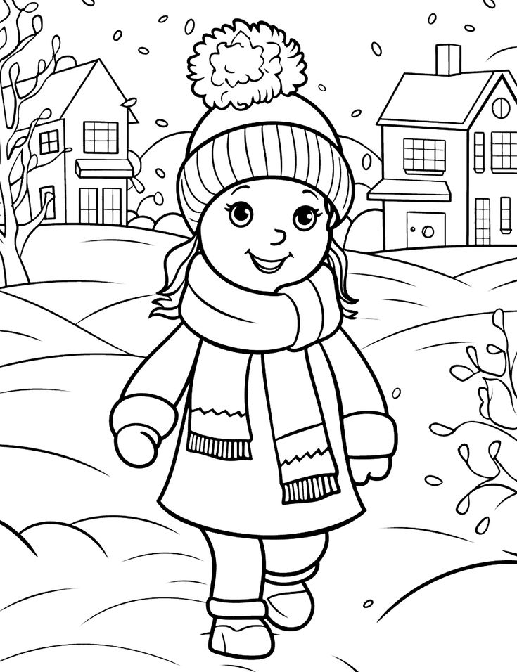 Winter Coloring Sheets For Toddlers