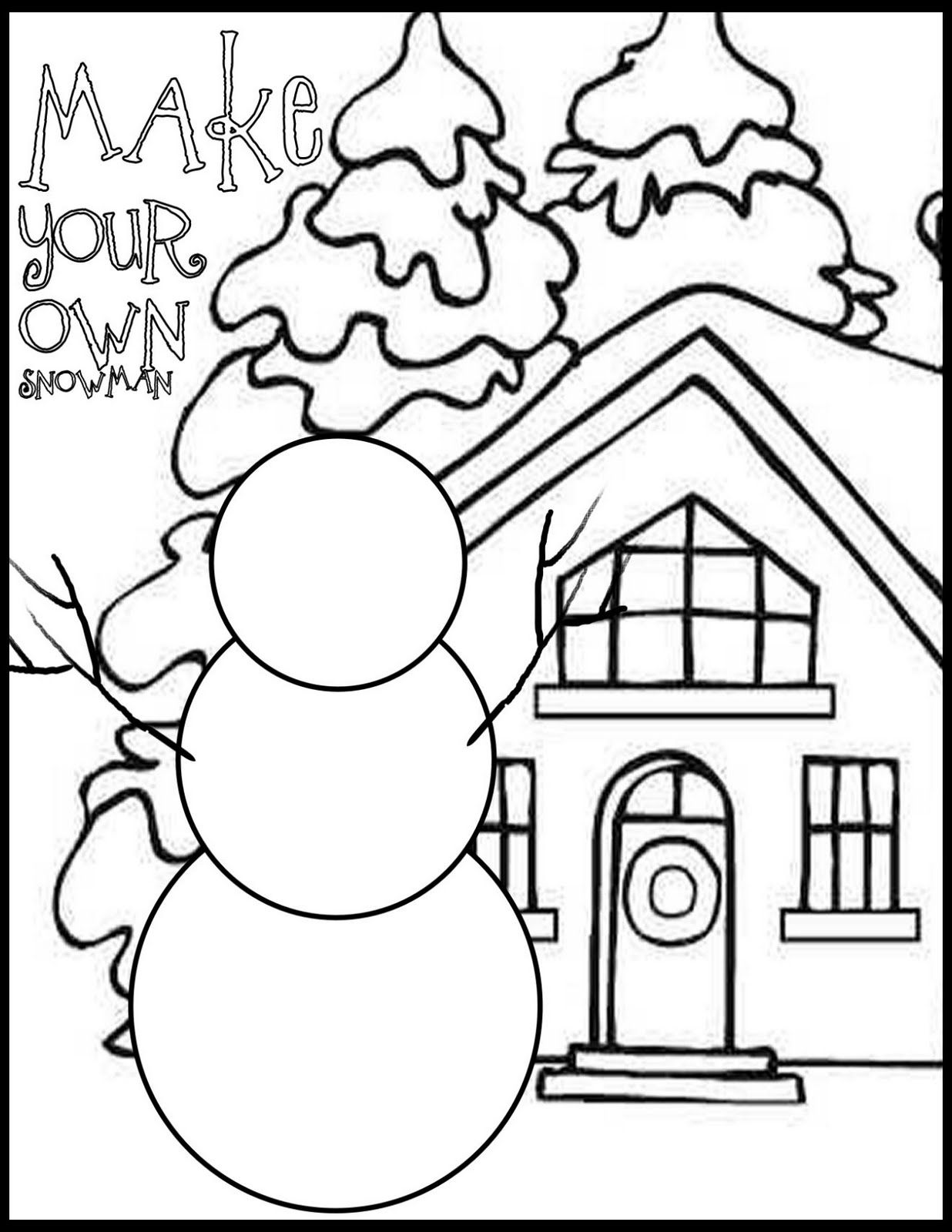 Winter Coloring Worksheets