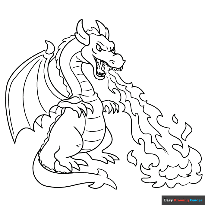 Winter Dragon Coloring Pages