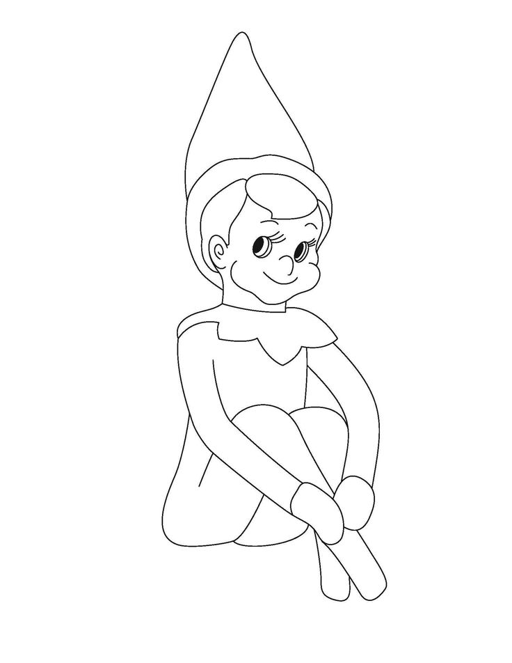 Winter Elf Coloring Page