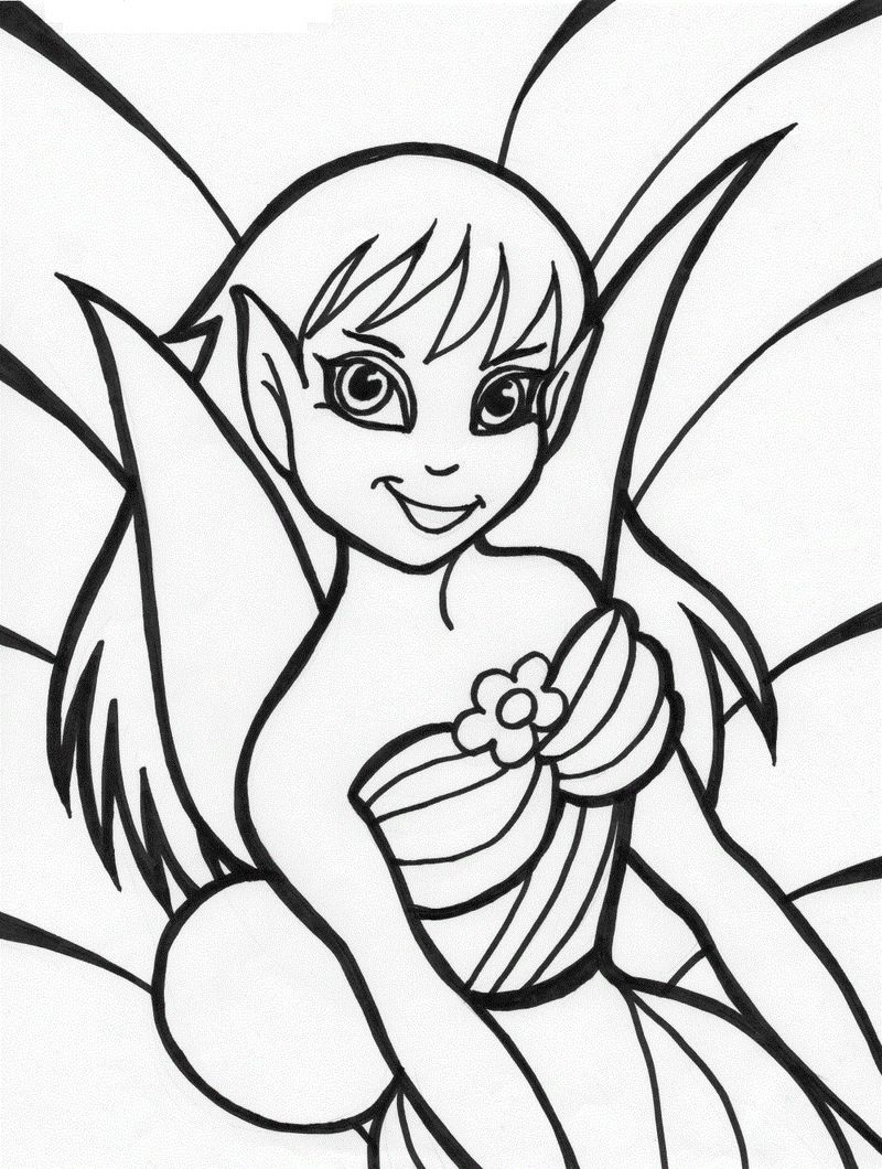 Winter Fairy Coloring Page