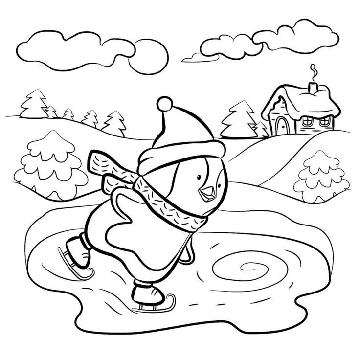 Winter For Coloring For Kids